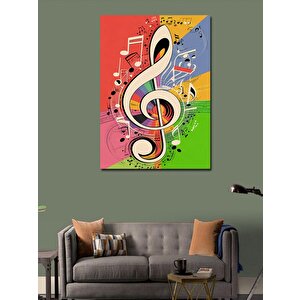 Kanvas Tablo Sol Anahtarı Müzik Temalı 50x70 cm