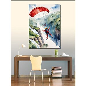 Kanvas Tablo Paraşütle Atlayan Adam 50x70 cm