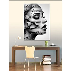Kanvas Tablo Nota Kadın 100x140 cm