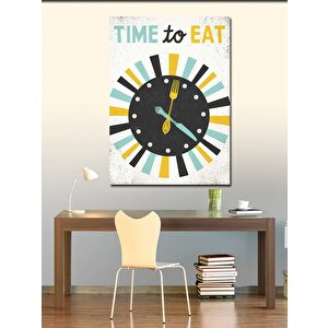 Kanvas Tablo Yemek Saati 100x140 cm