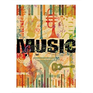 Müzik Temalı Art Mdf Tablo 35cm X50cm 35x50 cm