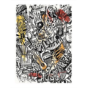 Müzik Enstürmanları Hediyelik Mdf Tablo 25cmx 35cm 25x35 cm