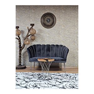 İkili Papatya Çay Seti Koltuk Krom Sivriltme Ayak, Balkon, Salon, Ofis, Koltuk Takımı, İkili Berjer