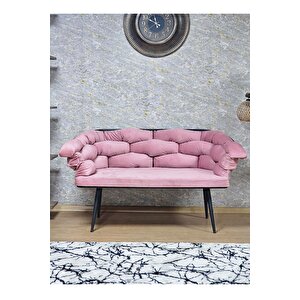 Ikili Siyah Boyalı - Pembe Döşeme | Balon Çay Seti | Balkon Koltuk | Berjer | Balkon Çay Seti