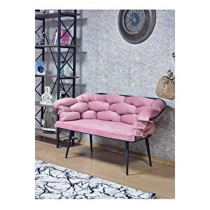 Ikili Siyah Boyalı - Pembe Döşeme | Balon Çay Seti | Balkon Koltuk | Berjer | Balkon Çay Seti