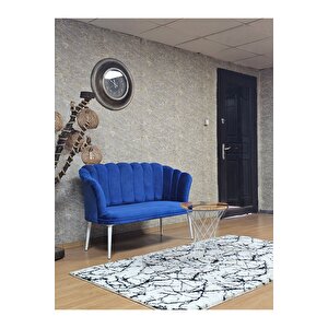 İkili Papatya Çay Seti Koltuk  Beyaz Boyalı Sivriltme Ayak, Balkon, Salon, Ofis, Koltuk Takımı