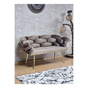 Ikili Gold Kaplama - Kahverengi Döşeme | Balon Çay Seti | Balkon Koltuk | Berjer | Balkon Çay Seti