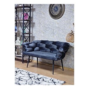 Ikili Siyah Boyalı - Füme Döşeme | Balon Çay Seti | Balkon Koltuk | Berjer | Balkon Çay Seti