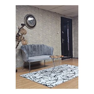 İkili Papatya Çay Seti Koltuk Krom Sivriltme Ayak, Balkon, Salon, Ofis, Koltuk Takımı, İkili Berjer