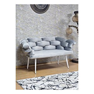 Ikili Beyaz Boyalı - Gri Döşeme | Balon Çay Seti | Balkon Koltuk | Berjer | Balkon Çay Seti