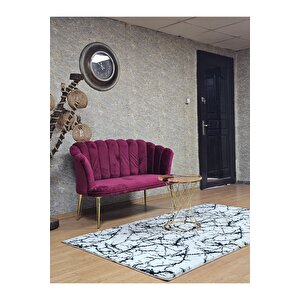 İkili Papatya Çay Seti Koltuk  Gold Sivriltme Ayak, Balkon, Salon, Ofis, Koltuk Takımı, İkili Berjer