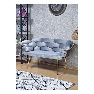 Ikili Gold Kaplama - Gri Döşeme | Balon Çay Seti | Balkon Koltuk | Berjer | Balkon Çay Seti