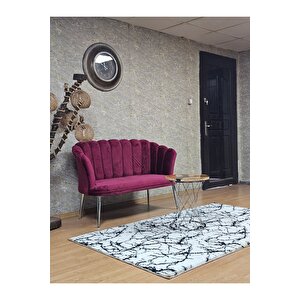 İkili Papatya Çay Seti Koltuk Krom Sivriltme Ayak, Balkon, Salon, Ofis, Koltuk Takımı, İkili Berjer