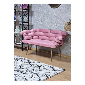 Ikili Bakır Boyalı - Pembe Döşeme | Balon Çay Seti | Balkon Koltuk | Berjer | Balkon Çay Seti