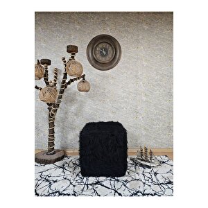 Kare Tüylü Kumaş  Puf Oturak - Puf - Oturak - Bench - Tüylü Oturak - Makyaj Taburesi,makyaj Oturağı