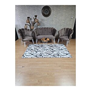 Beyaz Boyalı Tel Ayak Papatya Çay Seti Koltuk Takımı , Balkon, Salon, Ofis, Cafe Koltuk Takımı