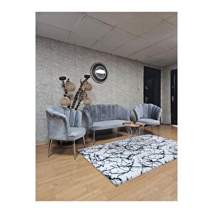 Papatya Çay Seti Koltuk Takımı Krom Sivriltme Ayak, Balkon, Salon, Ofis, Cafe Koltuk Takımı