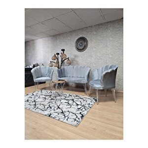 Krom  Kaplama  Tel Ayak Papatya Çay Seti Koltuk Takımı , Balkon, Salon, Ofis, Cafe Koltuk Takımı