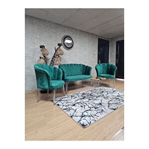 Krom  Kaplama  Tel Ayak Papatya Çay Seti Koltuk Takımı , Balkon, Salon, Ofis, Cafe Koltuk Takımı