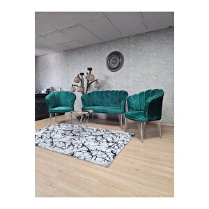 Krom  Kaplama  Tel Ayak Papatya Çay Seti Koltuk Takımı , Balkon, Salon, Ofis, Cafe Koltuk Takımı
