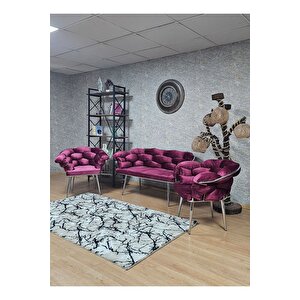 Krom Kaplama - Bordo Döşeme | Balon Çay Seti | Balkon Koltuk | Berjer | Balkon Çay Seti