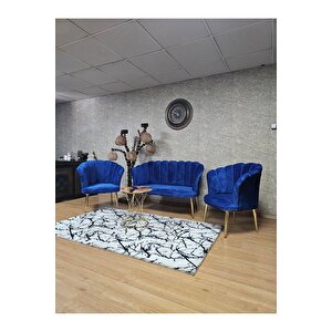 Papatya Çay Seti Koltuk Takımı Gold Sivriltme Ayak, Balkon, Salon, Ofis, Cafe Koltuk Takımı