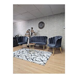 Gold Kaplama  Tel Ayak Papatya Çay Seti Koltuk Takımı , Balkon, Salon, Ofis, Cafe Koltuk Takımı