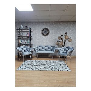 Krom Kaplama - Gri Döşeme | Balon Çay Seti | Balkon Koltuk | Berjer | Balkon Çay Seti