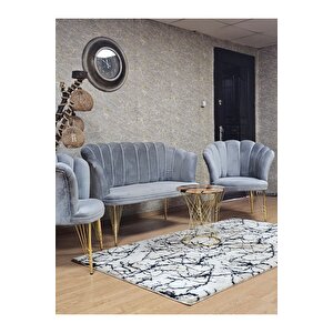 Gold Kaplama  Tel Ayak Papatya Çay Seti Koltuk Takımı , Balkon, Salon, Ofis, Cafe Koltuk Takımı