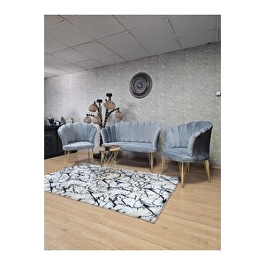 Gold Kaplama  Tel Ayak Papatya Çay Seti Koltuk Takımı , Balkon, Salon, Ofis, Cafe Koltuk Takımı