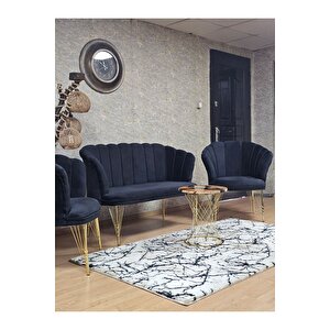 Gold Kaplama  Tel Ayak Papatya Çay Seti Koltuk Takımı , Balkon, Salon, Ofis, Cafe Koltuk Takımı