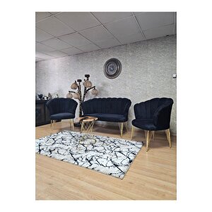 Gold Kaplama  Tel Ayak Papatya Çay Seti Koltuk Takımı , Balkon, Salon, Ofis, Cafe Koltuk Takımı