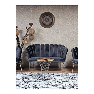 Papatya Çay Seti Koltuk Takımı Krom Sivriltme Ayak, Balkon, Salon, Ofis, Cafe Koltuk Takımı