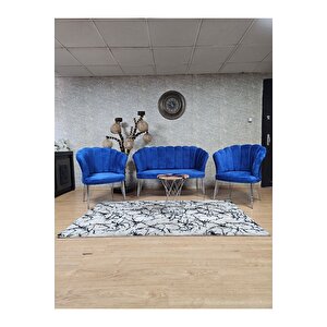 Krom  Kaplama  Tel Ayak Papatya Çay Seti Koltuk Takımı , Balkon, Salon, Ofis, Cafe Koltuk Takımı