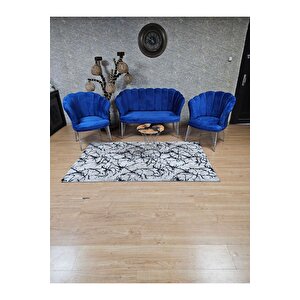 Krom  Kaplama  Tel Ayak Papatya Çay Seti Koltuk Takımı , Balkon, Salon, Ofis, Cafe Koltuk Takımı