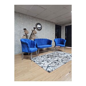 Krom  Kaplama  Tel Ayak Papatya Çay Seti Koltuk Takımı , Balkon, Salon, Ofis, Cafe Koltuk Takımı
