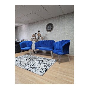 Krom  Kaplama  Tel Ayak Papatya Çay Seti Koltuk Takımı , Balkon, Salon, Ofis, Cafe Koltuk Takımı