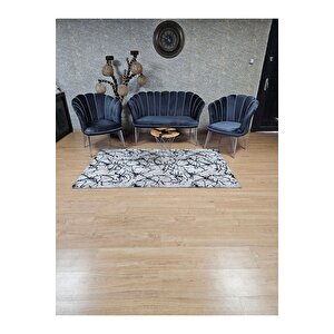 Krom  Kaplama  Tel Ayak Papatya Çay Seti Koltuk Takımı , Balkon, Salon, Ofis, Cafe Koltuk Takımı