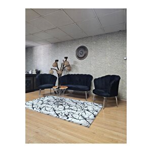 Papatya Çay Seti Koltuk Takımı Krom Sivriltme Ayak, Balkon, Salon, Ofis, Cafe Koltuk Takımı