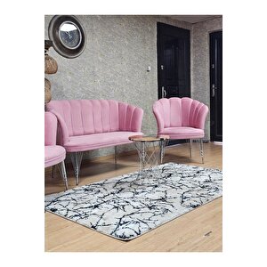 Krom  Kaplama  Tel Ayak Papatya Çay Seti Koltuk Takımı , Balkon, Salon, Ofis, Cafe Koltuk Takımı