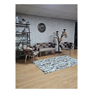 Gold Kaplama - Kahverengi Döşeme | Balon Çay Seti | Balkon Koltuk | Berjer | Balkon Çay Seti