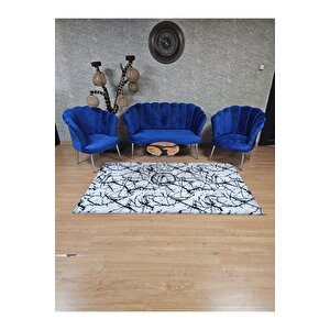 Papatya Çay Seti Koltuk Takımı Krom Sivriltme Ayak, Balkon, Salon, Ofis, Cafe Koltuk Takımı