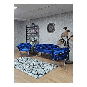 Krom Kaplama - Mavi Döşeme | Balon Çay Seti | Balkon Koltuk | Berjer | Balkon Çay Seti