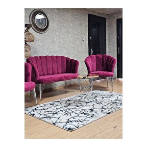 Krom  Kaplama  Tel Ayak Papatya Çay Seti Koltuk Takımı , Balkon, Salon, Ofis, Cafe Koltuk Takımı