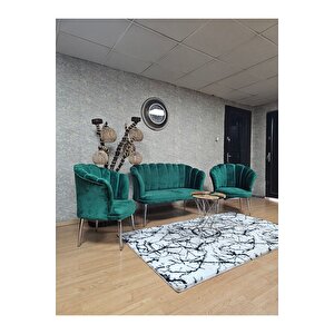 Papatya Çay Seti Koltuk Takımı Krom Sivriltme Ayak, Balkon, Salon, Ofis, Cafe Koltuk Takımı