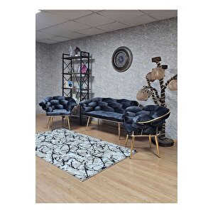 Gold Kaplama - Füme Döşeme | Balon Çay Seti | Balkon Koltuk | Berjer | Balkon Çay Seti