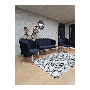Krom  Kaplama  Tel Ayak Papatya Çay Seti Koltuk Takımı , Balkon, Salon, Ofis, Cafe Koltuk Takımı