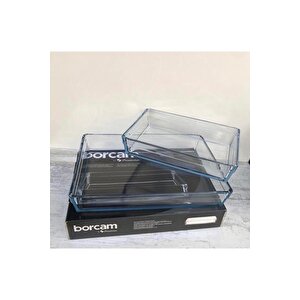 Premium Borcam Seti - 2 Li Dikdörtgen Borcam Takımı Özel Seri
