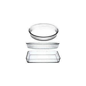Borcam Fırın Tepsisi - 3 Lü Borcam Set