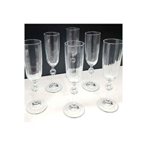 Paşabahçe 440313 Amore 6 Lı Şampanya Bardağı Ayaklı Kadeh - Kahve Yanı Su Bardağı
